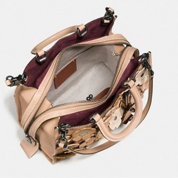 Coach Rouge 30 Tea Rose Tan Leather Bag - Picture 3 of 16